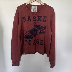 Basketcase Gallery Raw College Knit Sweater Medium 100% Cotton Mens